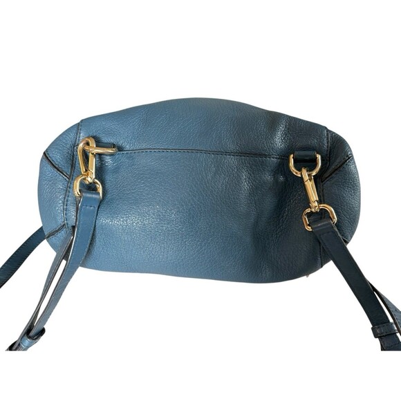 Michael Kors Viv Blue Pebbled Leather Convertible Backpack Crossbody Bag main image 6